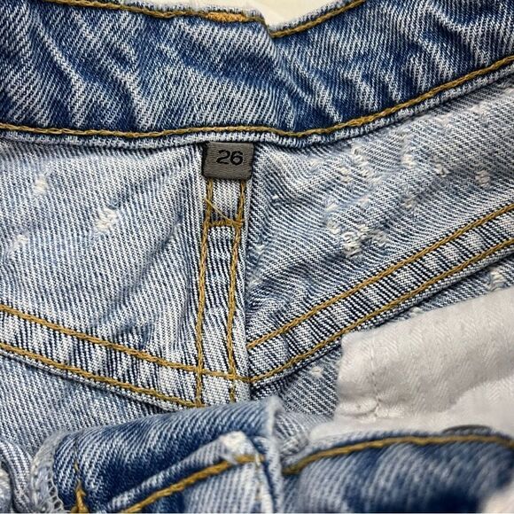 Carmar Destroyed Relaxed Straight Crop Jeans Light Wash 26 - Picture 4 of 7